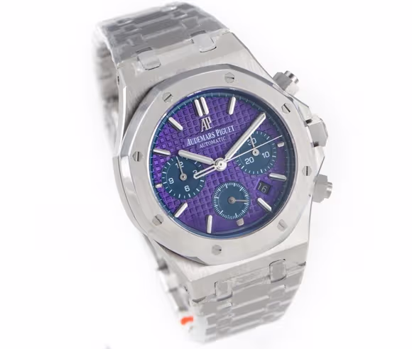 Audemars Piguet Royal Oak Self-Winding Chronograph Purple/Blue Dial in Steel-fasswatch