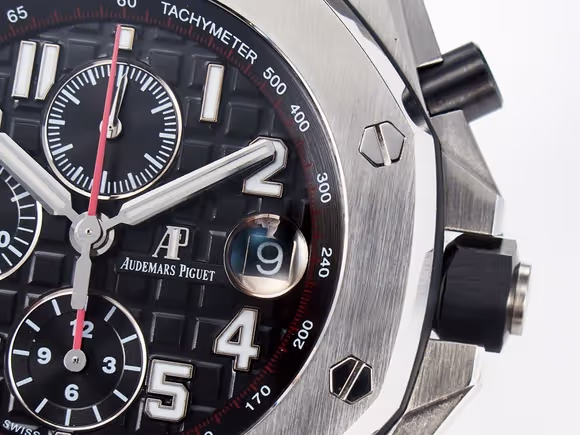 Audemars Piguet Royal Oak Offshore 42mm Black Themes SS TKF Best Edition Black Dial on SS Bracelet A7750-fasswatch