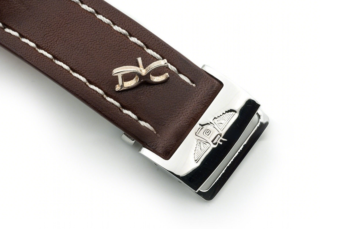 Breitling Avenger II GMT Silver Dial in Steel on Leather Strap-fasswatch