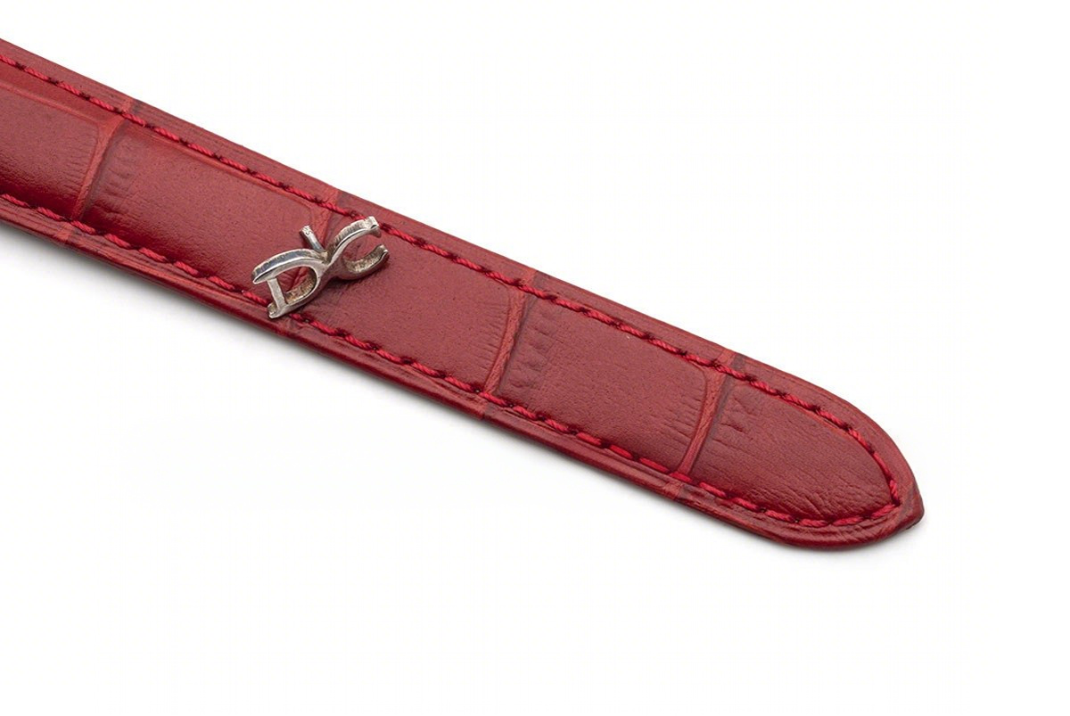 Cartier Ballon Bleu De Cartier 36mm White Dial with Roman Numeral Markers in Pink Gold on Red Leather Strap-fasswatch