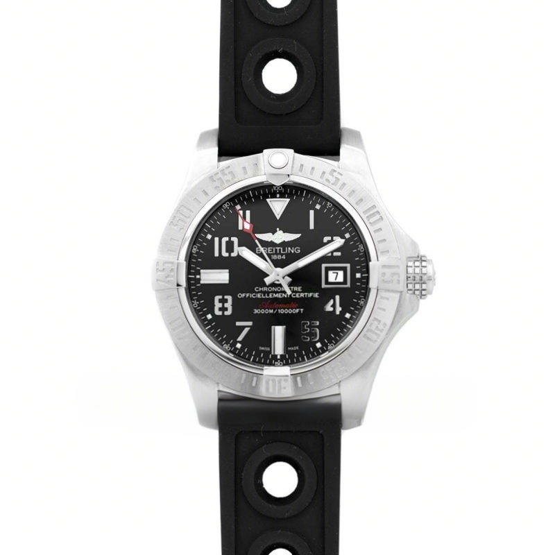 Breitling Avenger II Seawolf Black Dial in Steel-fasswatch