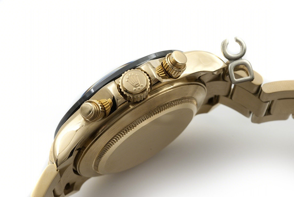 Rolex Daytona 116515 Black Dial with Yellow Gold Bracelet-fasswatch