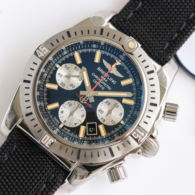 Breitling Chronomat 44 Airborne 30th Anniversary Black Dial Ref: AB01154G-BD13-fasswatch