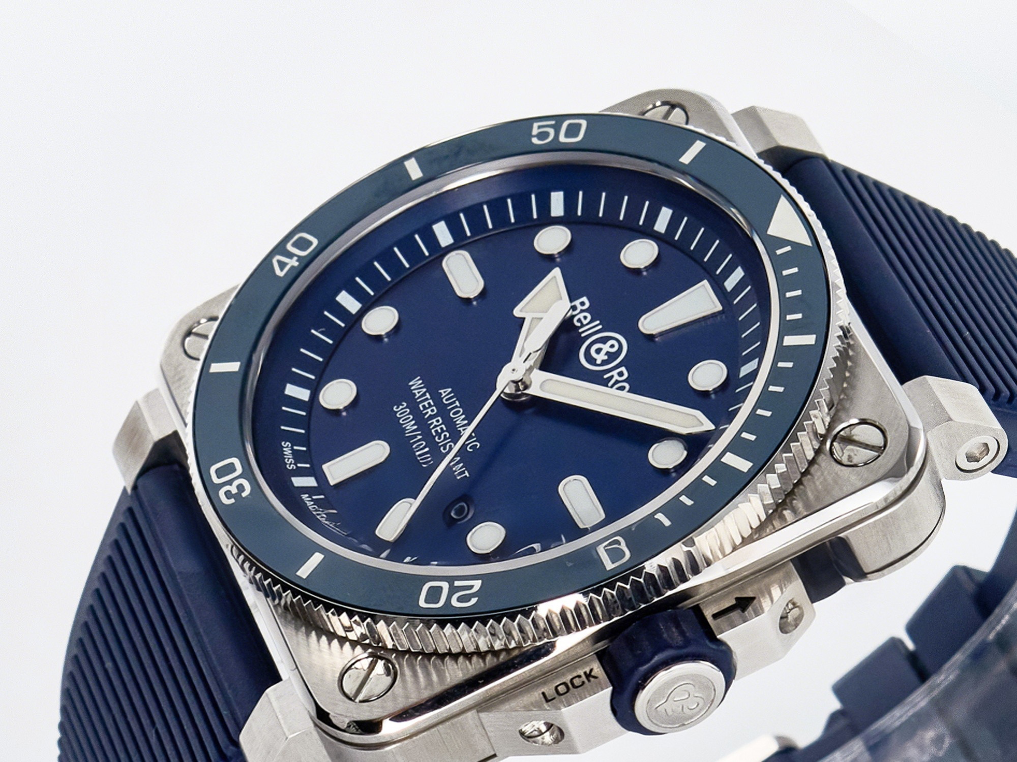 Breitling BR03-92 Diver BRF 1:1 Best Edition Blue Dial on Blue Rubber Strap A2824-fasswatch