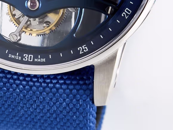 Audemars Piguet CODE 11.59 Tourbillon 26600 SS APPF Best Edition Blue Dial on Blue Nylon Strap A2948-fasswatch