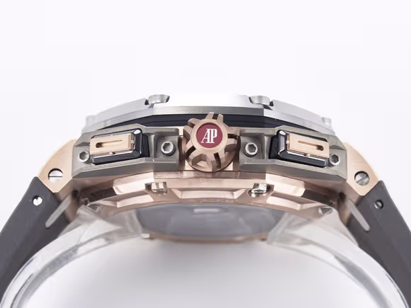 Audemars Piguet Royal Oak Offshore Schumacher RG TKF Best Edition GrayBlack Dial on Gray Rubber Strap A3126-fasswatch