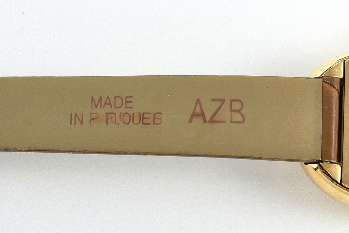 Cartier Baignoire Watch Mini Silver Dial in Yellow Gold on Brown Leather Strap-fasswatch