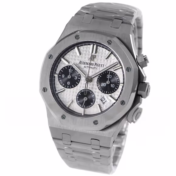 Audemars Piguet Royal Oak Self-Winding Chronograph White/Black Dial in Steel-fasswatch