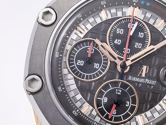 Audemars Piguet Royal Oak Offshore Schumacher RG TKF Best Edition GrayBlack Dial on Gray Rubber Strap A3126-fasswatch