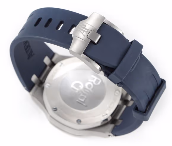 Audemars Piguet Royal Oak Self-Winding Chronograph Blue Dial in Steel on Rubber Strap-fasswatch