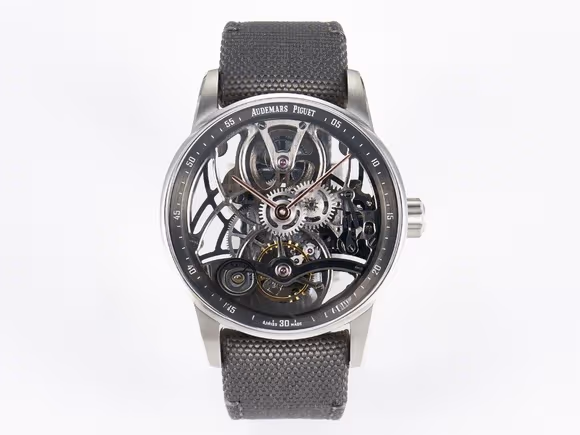 Audemars Piguet CODE 11.59 Tourbillon 26600 SS APPF Best Edition Grey Dial on Grey Nylon Strap A2948-fasswatch