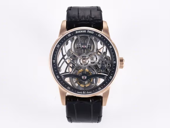 Audemars Piguet CODE 11.59 Tourbillon 26600 RG APPF Best Edition Black Dial on Black Leather Strap A2948-fasswatch