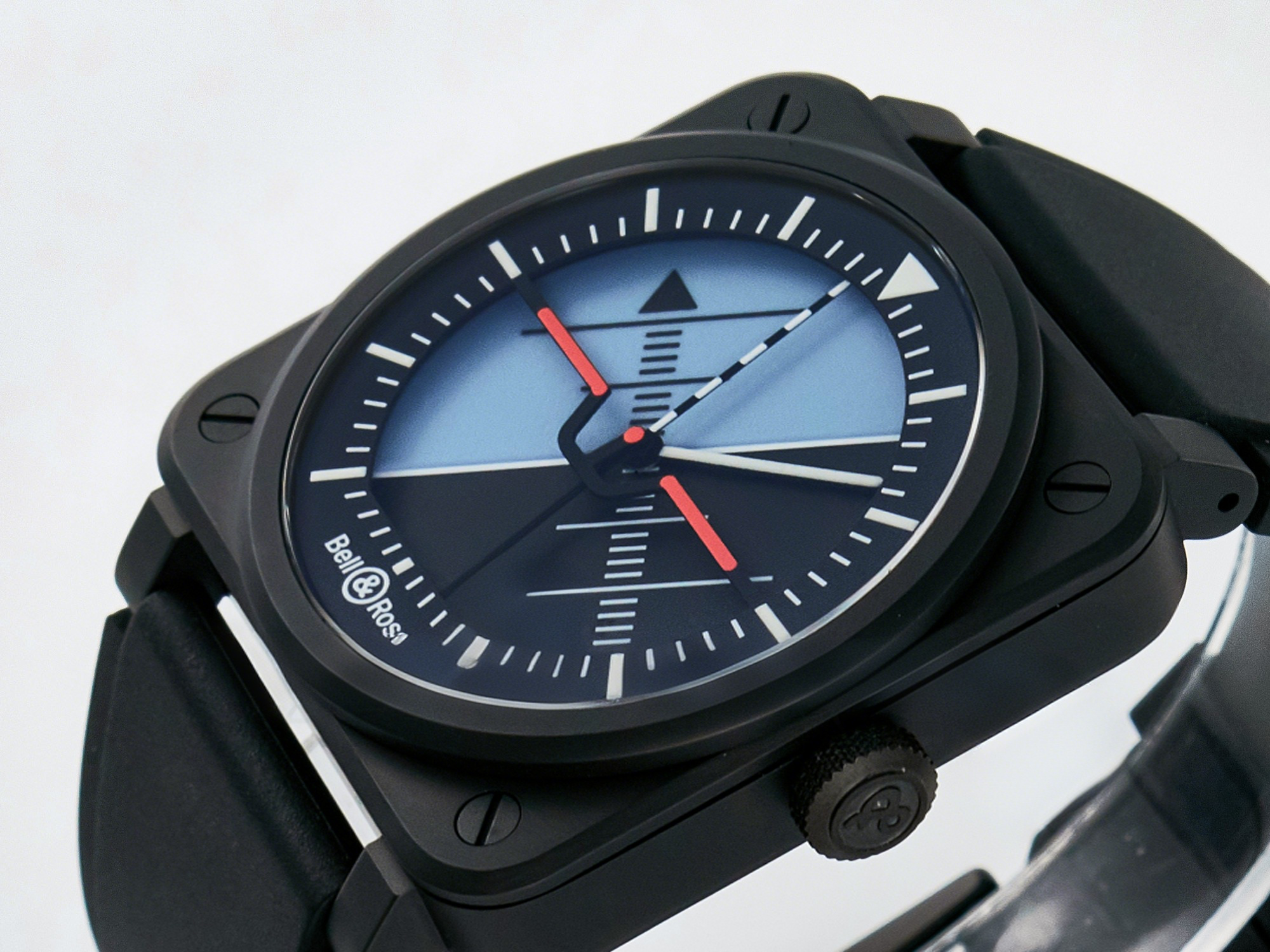 Breitling BR03A Instruments BRF 1:1 Best Edition Blue/Black Dial on Black Rubber Strap A2824-fasswatch