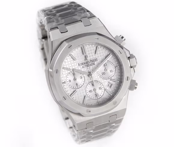 Audemars Piguet Royal Oak Self-Winding Chronograph White Dial in Steel-fasswatch
