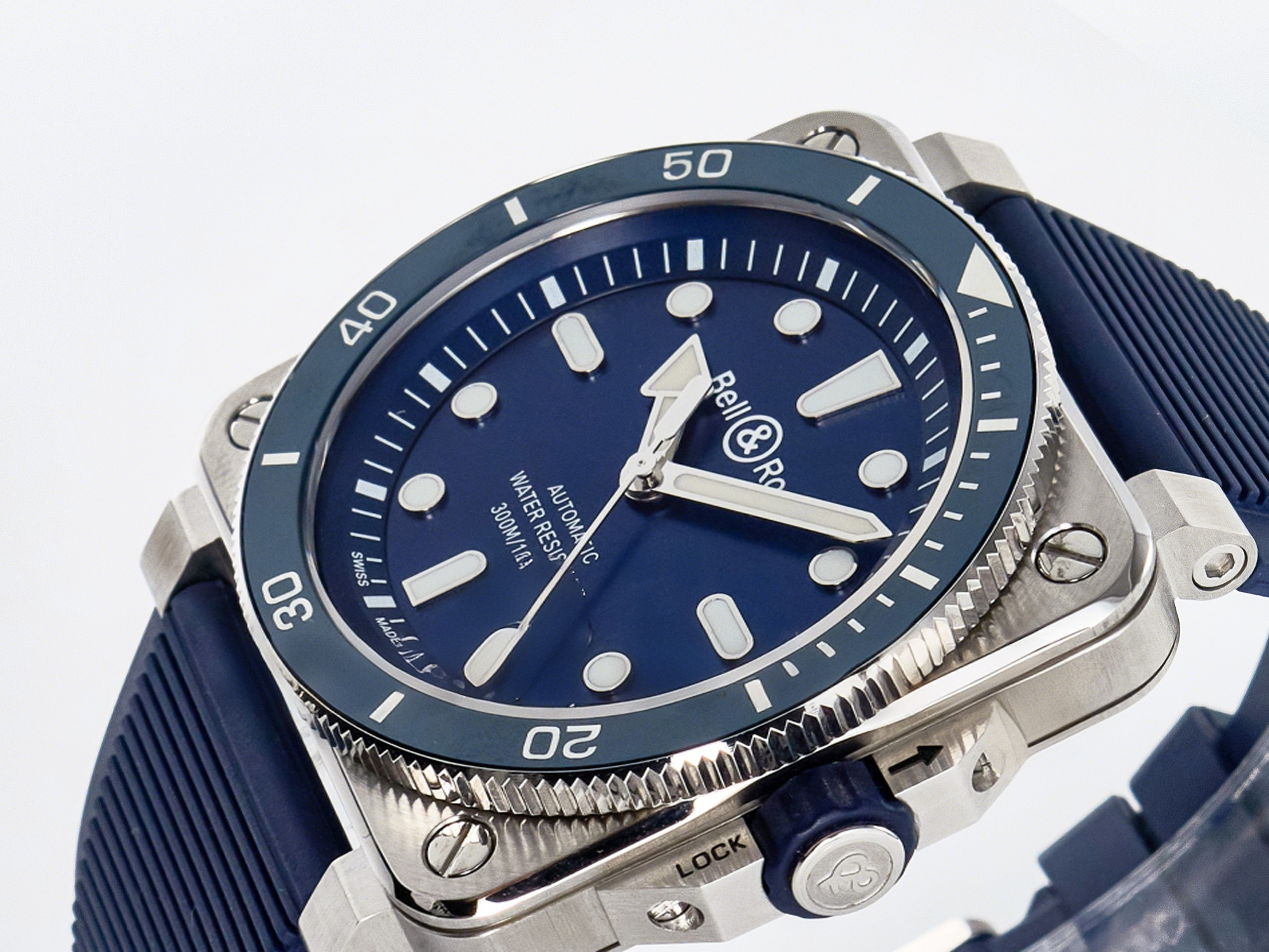 Breitling BR03-92 Diver BRF 1:1 Best Edition Blue Dial on Blue Rubber Strap A2824-fasswatch
