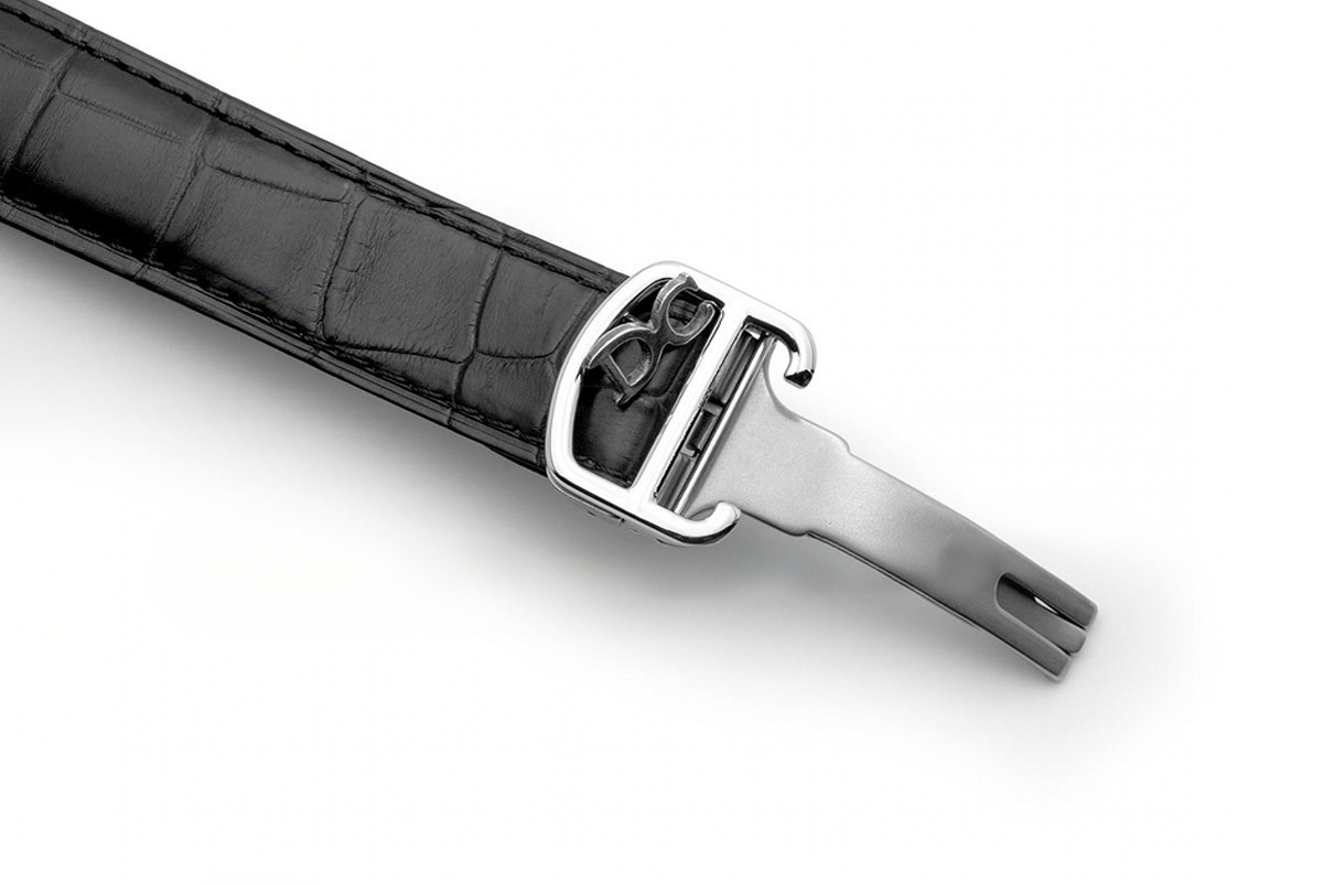 Cartier Ballon Bleu De Cartier 42mm Black Dial in Steel on Black Leather Strap-fasswatch