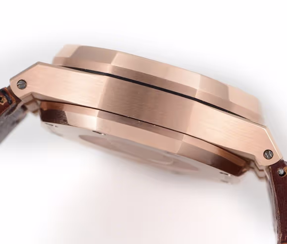 Audemars Piguet Royal Oak Self-Winding Chronograph Grey Dial in Rose Gold on Leather Strap-fasswatch