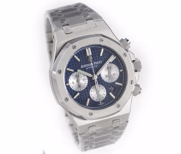 Audemars Piguet Royal Oak Self-Winding Chronograph Blue/White Dial in Steel-fasswatch