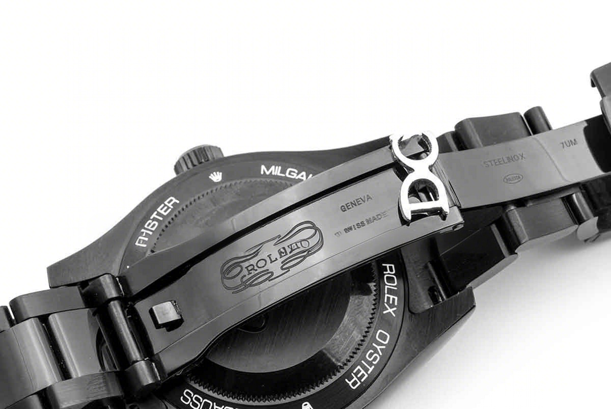 Rolex Milgauss 116400 GV Black Dial in Black DLC-fasswatch