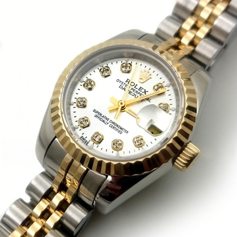 Rolex Datejust Ladies 69173 Dual Tone Steel/Gold with Diamonds-fasswatch