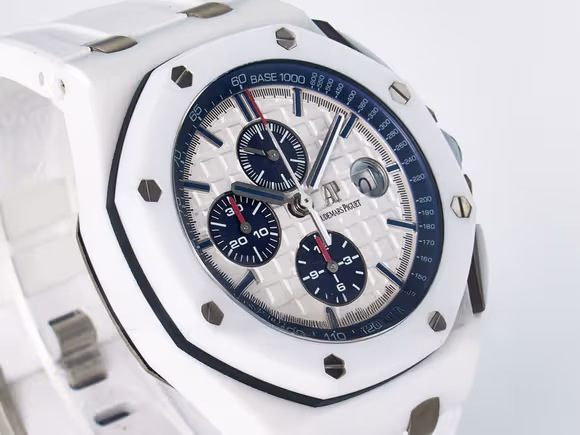 Audemars Piguet Royal Oak Offshore 44mm White Ceramic TKF 11 Best Edition White Dial on White Rubber Strap A3126-fasswatch