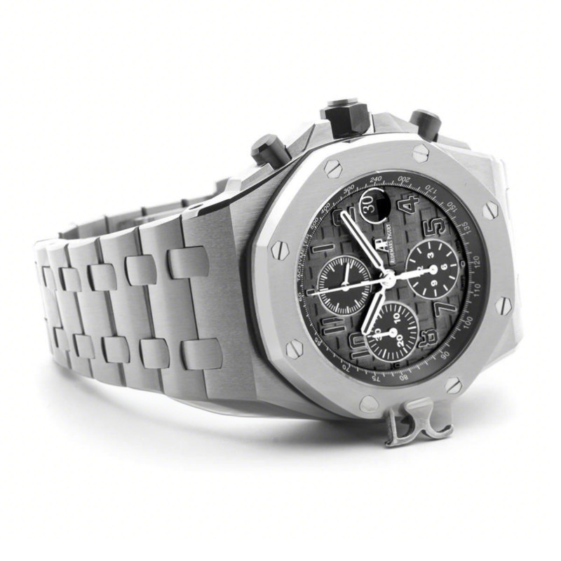 Audemars Piguet Royal Oak Offshore Grey Themes 2014 on Steel Bracelet-fasswatch