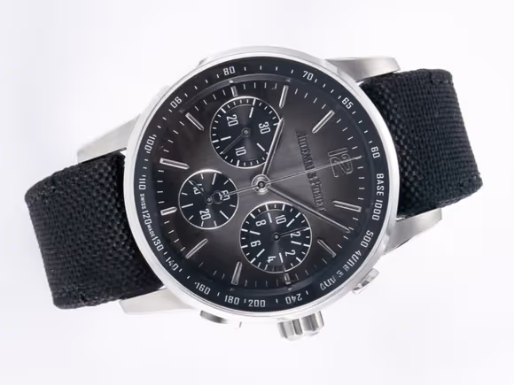 Audemars Piguet Code 11.59 Chrono 26393 SS APPF Best Edition GraySS Dial on Black Nylon Strap A4401-fasswatch