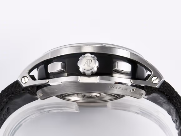 Audemars Piguet Code 11.59 Chrono 26393 SS APPF Best Edition GraySS Dial on Black Nylon Strap A4401-fasswatch