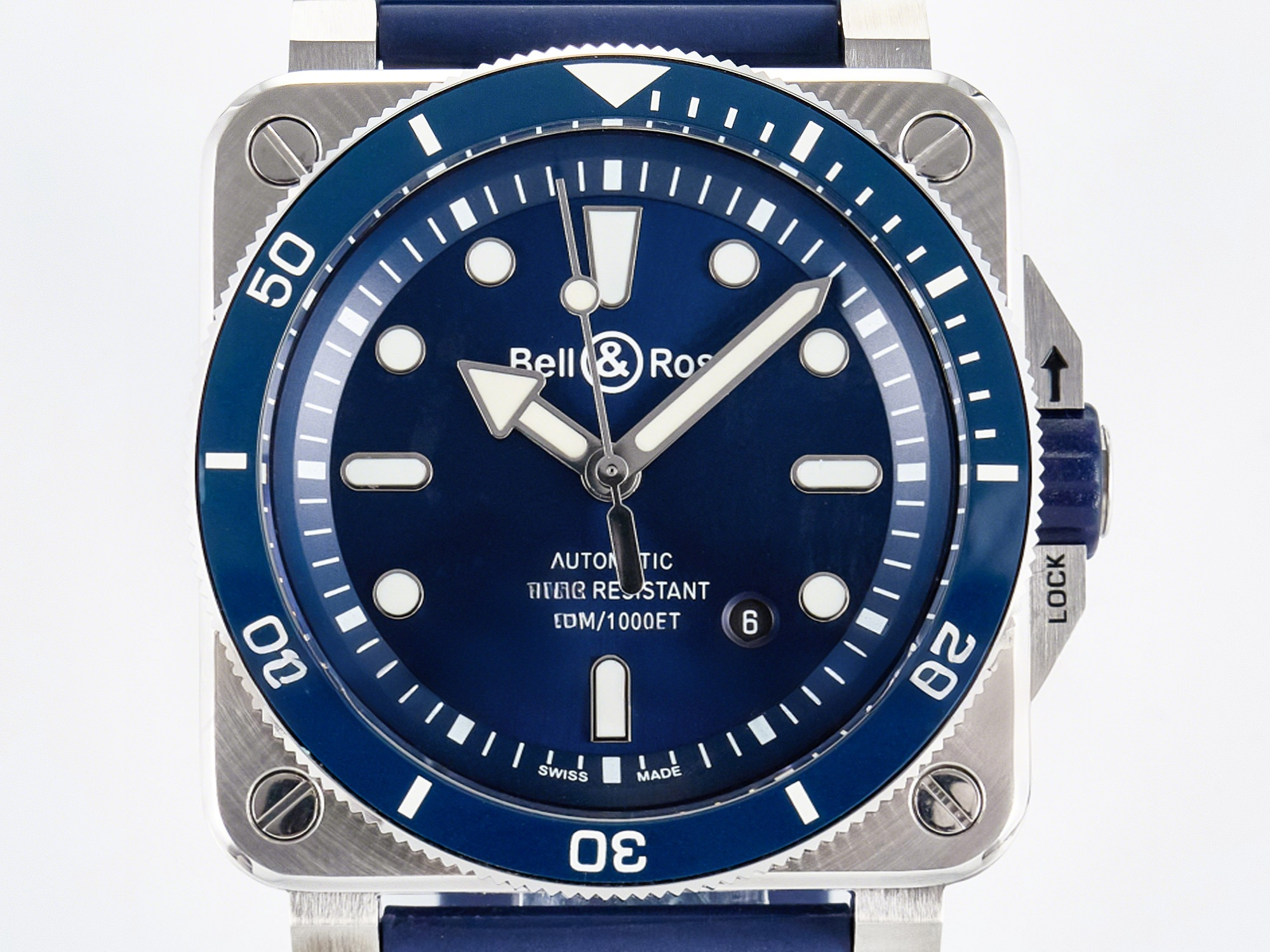 Breitling BR03-92 Diver BRF 1:1 Best Edition Blue Dial on Blue Rubber Strap A2824-fasswatch