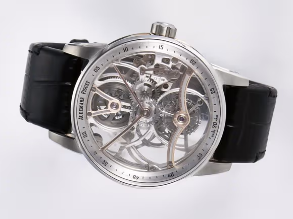 Audemars Piguet CODE 11.59 Tourbillon 26600 SS APPF Best Edition White Dial on Black Leather Strap A2948-fasswatch