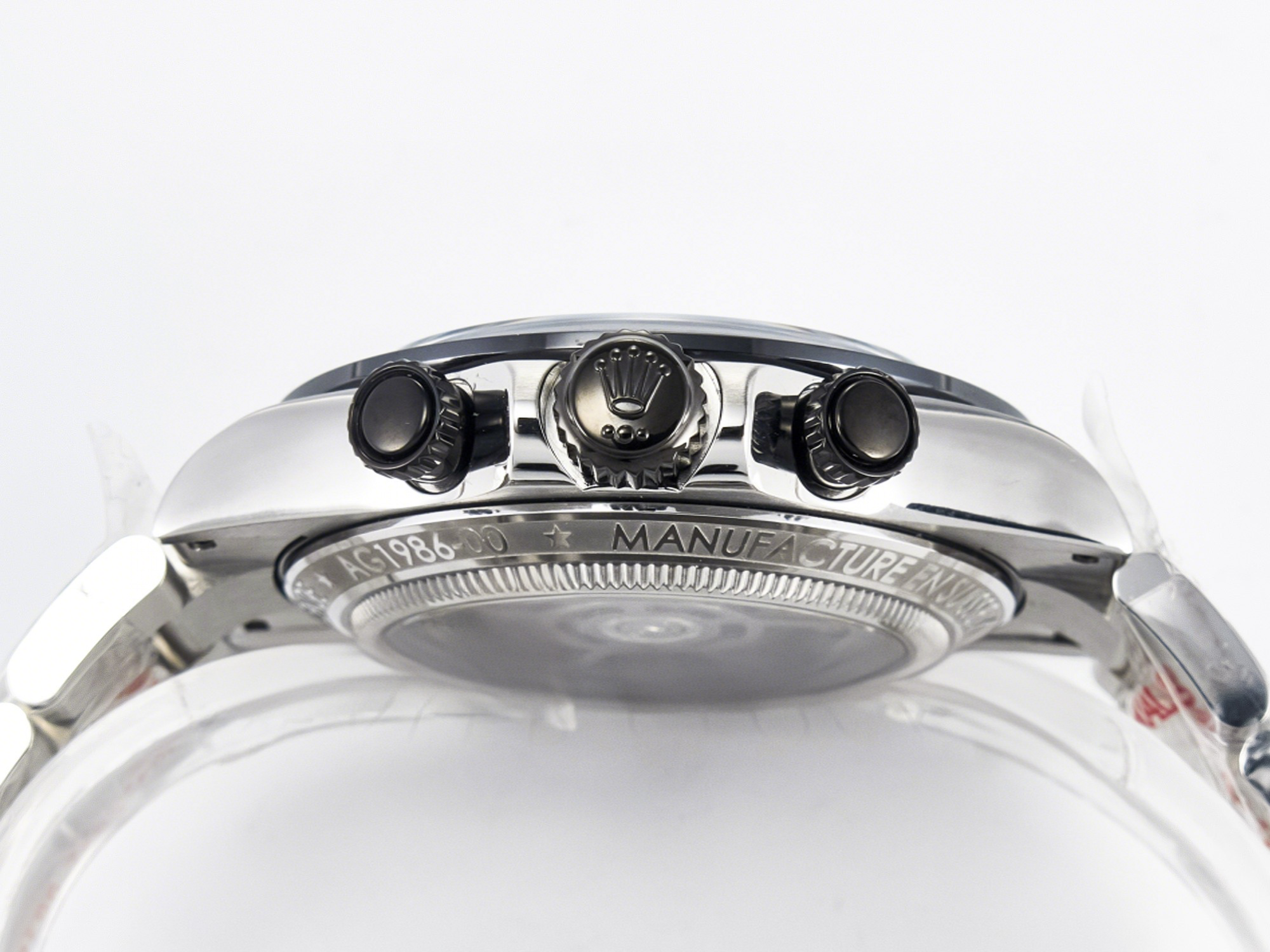 Rolex Daytona Artisans SS GETF Best Edition Skeleton Dial Black Ceramic Bezel on SS Bracelet DD4802-fasswatch