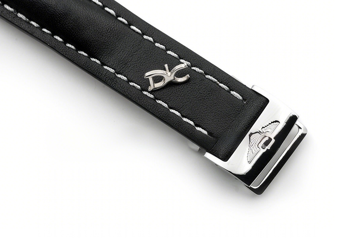 Breitling Avenger II GMT Carbon Fiber Dial in Steel on Leather Strap-fasswatch