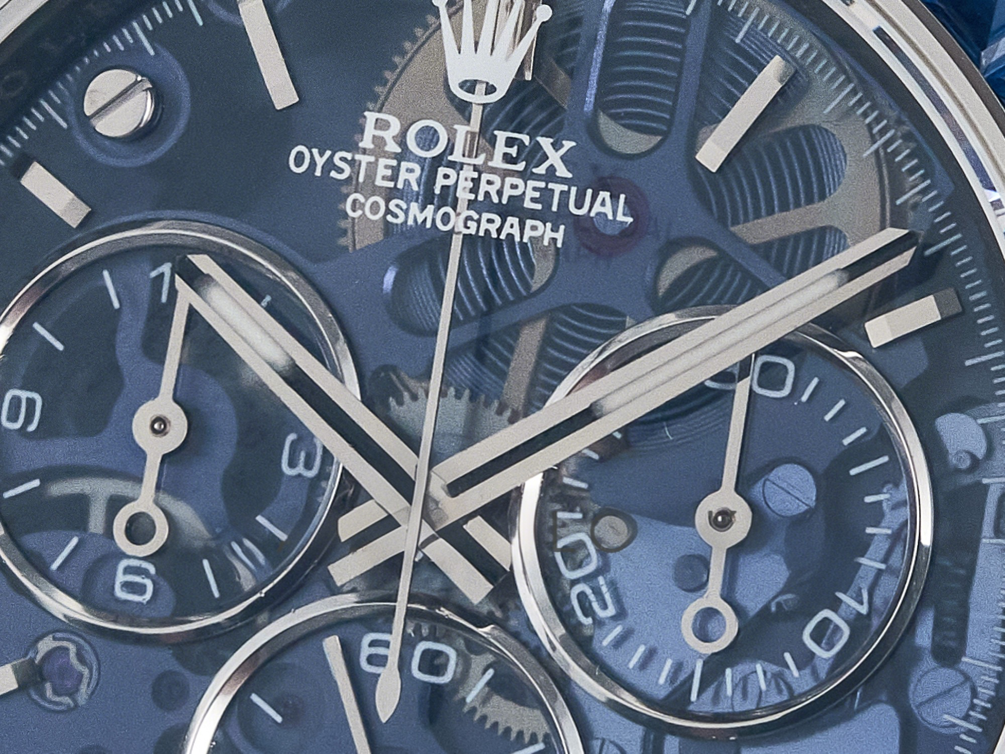 Rolex Daytona Artisans SS GETF Best Edition Blue Skeleton Dial Diamonds Bezel on SS Bracelet DD4802-fasswatch