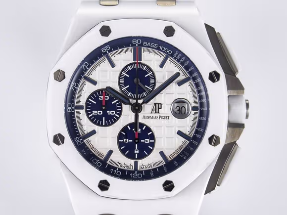 Audemars Piguet Royal Oak Offshore 44mm White Ceramic TKF 11 Best Edition White Dial on White Rubber Strap A3126-fasswatch