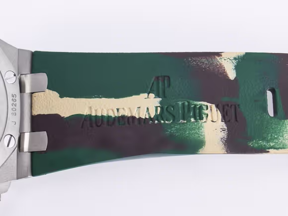 Audemars Piguet Royal Oak Offshore 44mm SS TKF 11 Best Edition Cream Dial on Green Camou Rubber Strap A3126-fasswatch