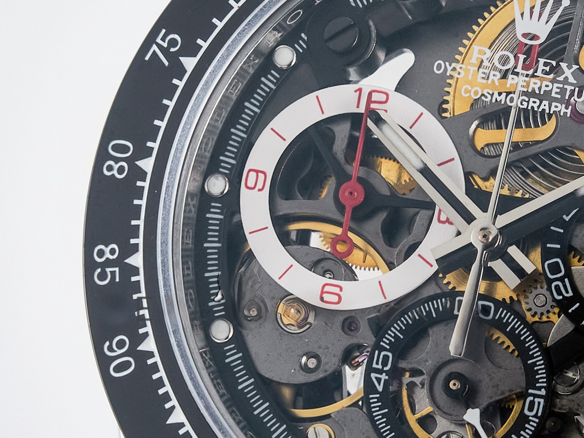 Rolex Daytona Artisans SS GETF Best Edition Skeleton Dial Black Ceramic Bezel on SS Bracelet DD4802-fasswatch