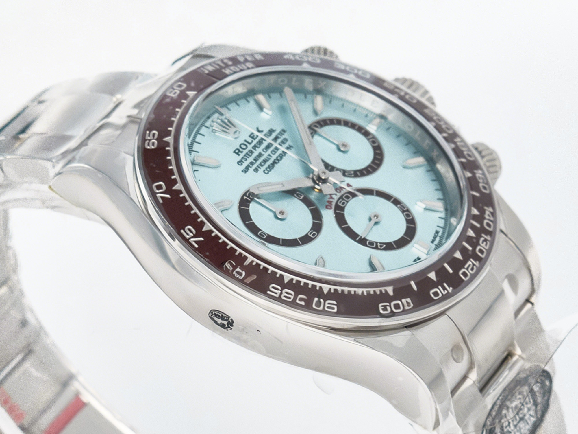 Rolex Daytona 126506 Clean 1:1 Best Edition 904L Steel Ice Blue Dial Crystral Markers on SS Bracelet SH4131-fasswatch