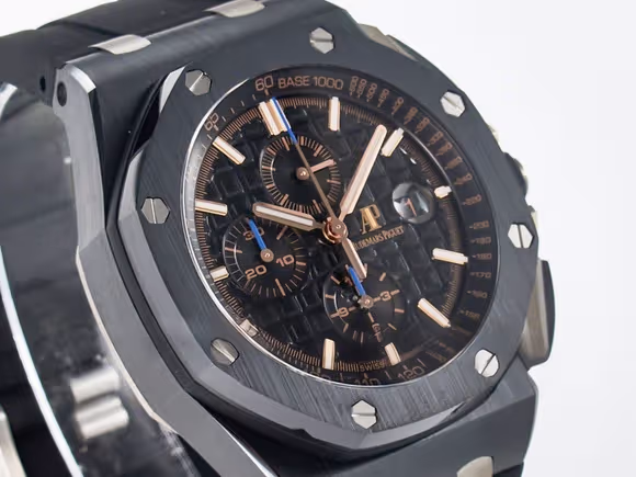 Audemars Piguet Royal Oak Offshore 44mm Black Ceramic TKF 11 Best Edition Black Dial on Black Rubber Strap A3126-fasswatch