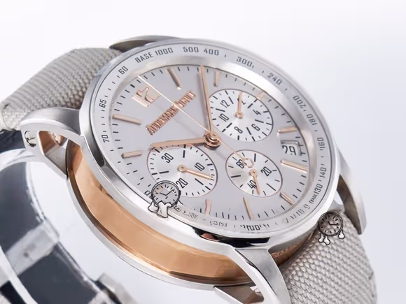 Audemars Piguet Code 11.59 Chrono 26393 SS APPF Best Edition Silver Dial on White Nylon Strap A4401-fasswatch