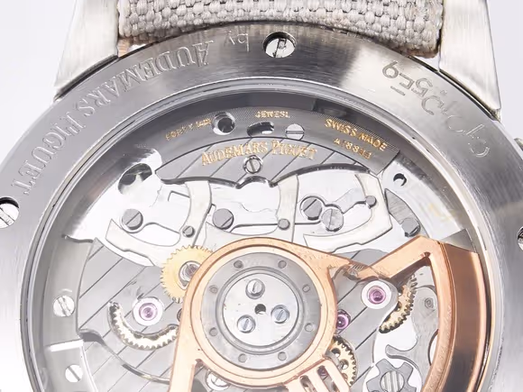 Audemars Piguet Code 11.59 Chrono 26393 SS APPF Best Edition Silver Dial on White Nylon Strap A4401-fasswatch