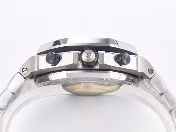 Audemars Piguet Royal Oak Offshore 42mm Black Themes SS TKF Best Edition Black Dial on SS Bracelet A7750-fasswatch