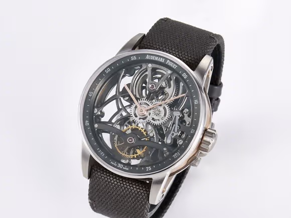 Audemars Piguet CODE 11.59 Tourbillon 26600 SS APPF Best Edition Grey Dial on Grey Nylon Strap A2948-fasswatch