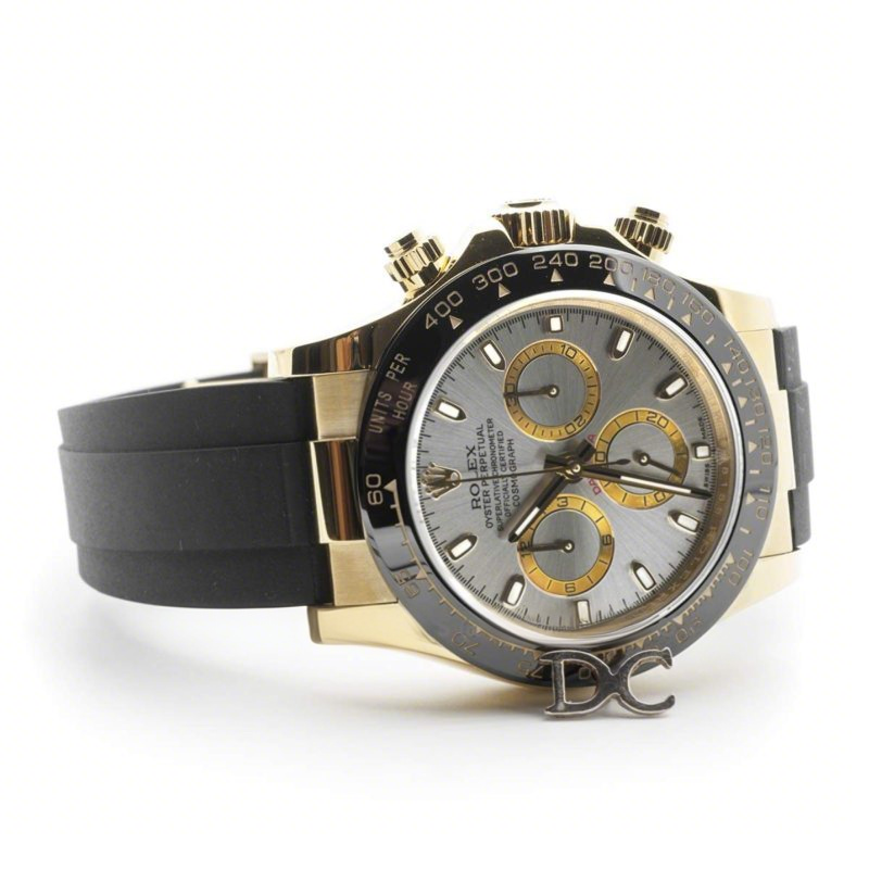 Rolex Daytona 116518LN Silver Dial in Yellow Gold-fasswatch