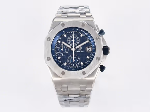 Audemars Piguet Royal Oak Offshore 42mm Re-edition SS TKF Best Edition Blue Dial on SS Bracelet A7750-fasswatch