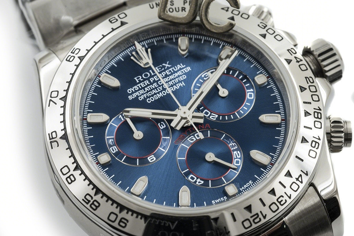 Rolex Daytona 116509 Blue Dial in White Gold-fasswatch