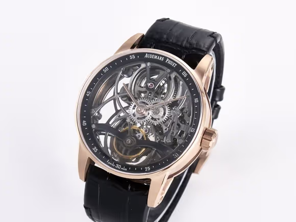 Audemars Piguet CODE 11.59 Tourbillon 26600 RG APPF Best Edition Black Dial on Black Leather Strap A2948-fasswatch