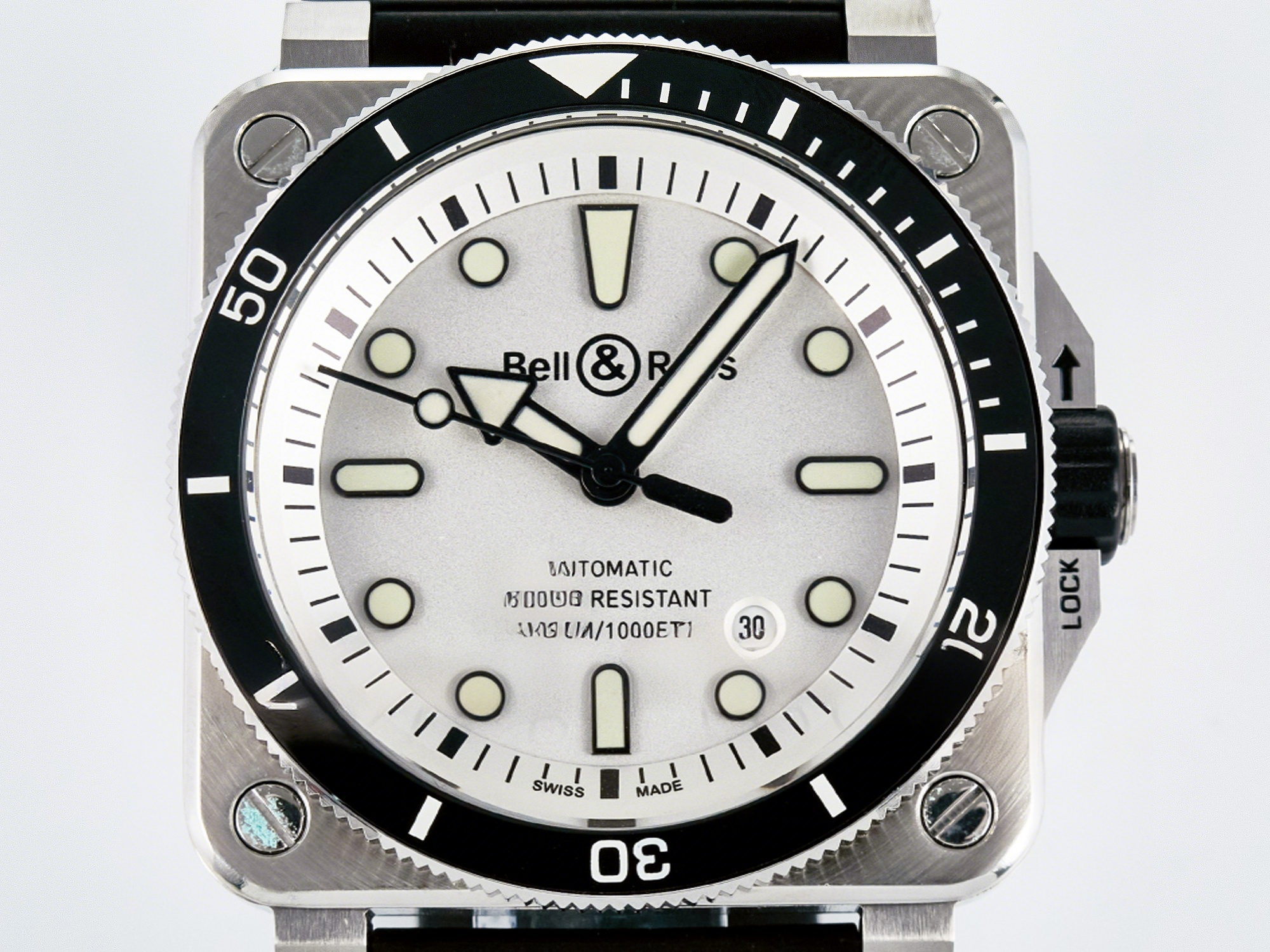 Breitling BR03-92 Diver BRF 1:1 Best Edition White Dial on Black Rubber Strap A2824-fasswatch