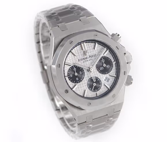 Audemars Piguet Royal Oak Self-Winding Chronograph White/Black Dial in Steel-fasswatch
