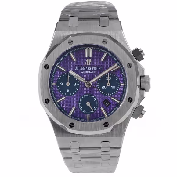 Audemars Piguet Royal Oak Self-Winding Chronograph Purple/Blue Dial in Steel-fasswatch