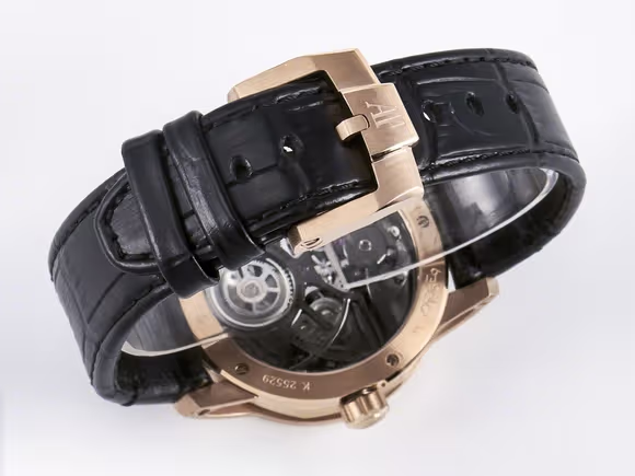 Audemars Piguet CODE 11.59 Tourbillon 26600 RG APPF Best Edition Black Dial on Black Leather Strap A2948-fasswatch